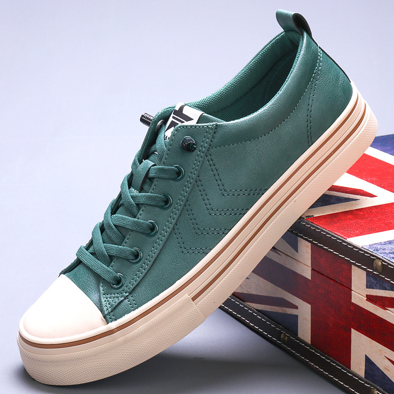 Men'S Shoes With Velcro - Men's Casual Leather Shoes 2024 Autumn