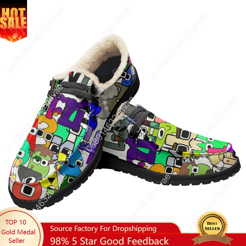 Men Shoes Oxford - Alphabet Lore Casual Shoes Plush Flat