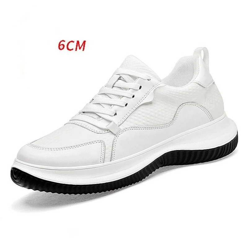White Cow Leather Elevator Sne - Men'S Shoes To Increase Height のレビューと価格