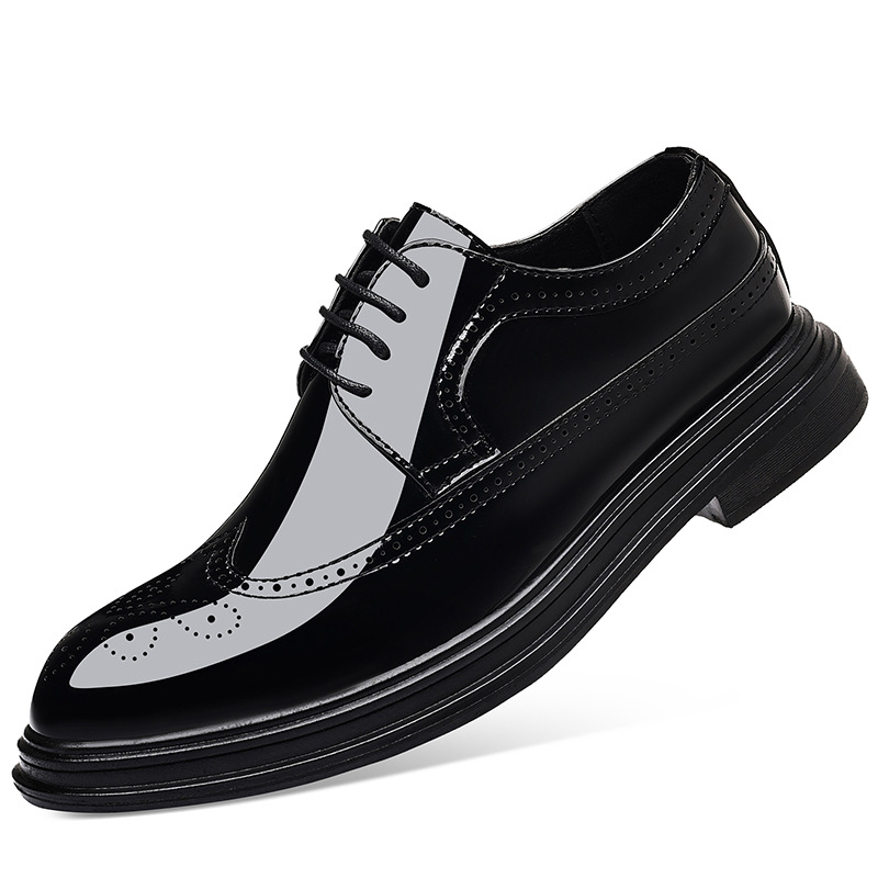 Men's Patent Leather Brogue Dr - Men Shoes Oxford のレビューと価格