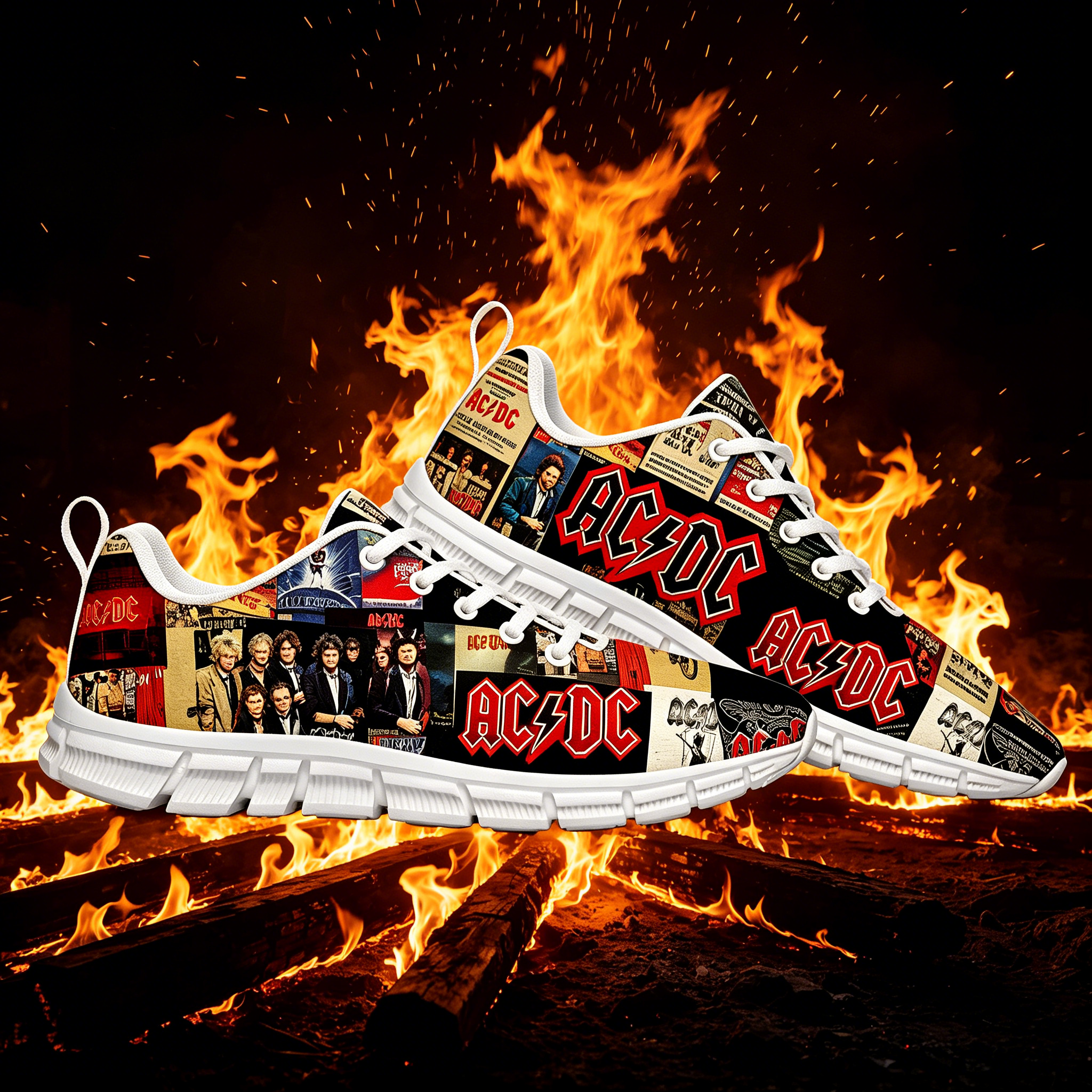 AC Rock Band DC Custom Printed - Men'S Shoes Dc のレビューと価格