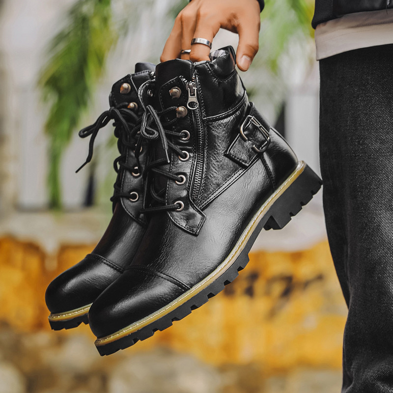 Fashion Men Leather Boots Meta - Men Shoes Oxford のレビューと価格