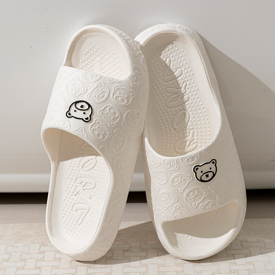 Printting Cute Bear Women Slip - Men'S Shoes With Platform のレビューと価格