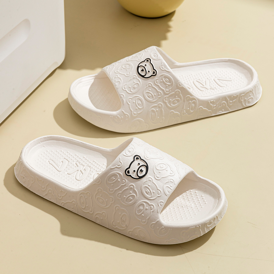 Printting Cute Bear Women Slip - Men'S Shoes With Platform のレビューと価格