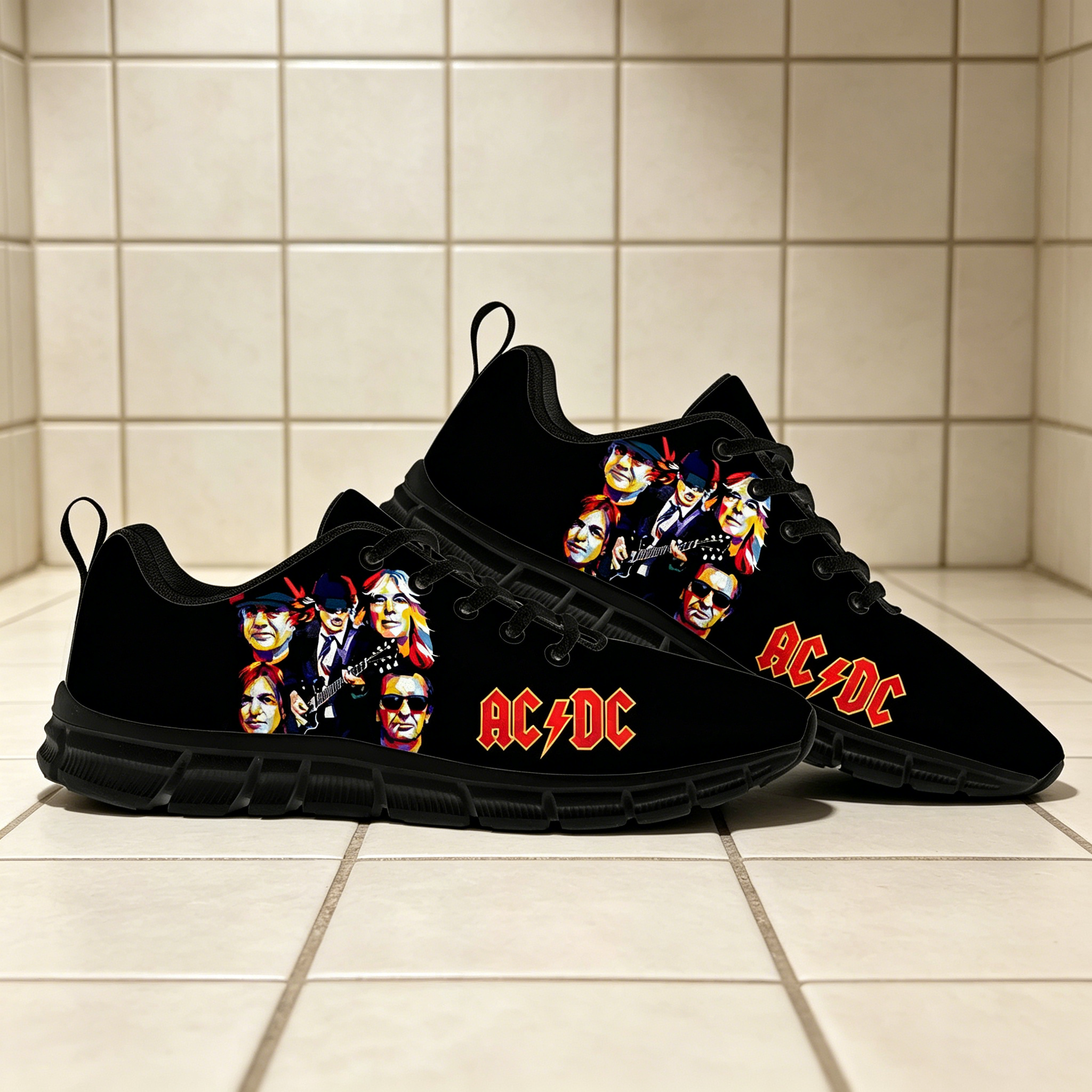 AC/DC Rock Band Retro Print Cu - Men'S Shoes Dc のレビューと価格