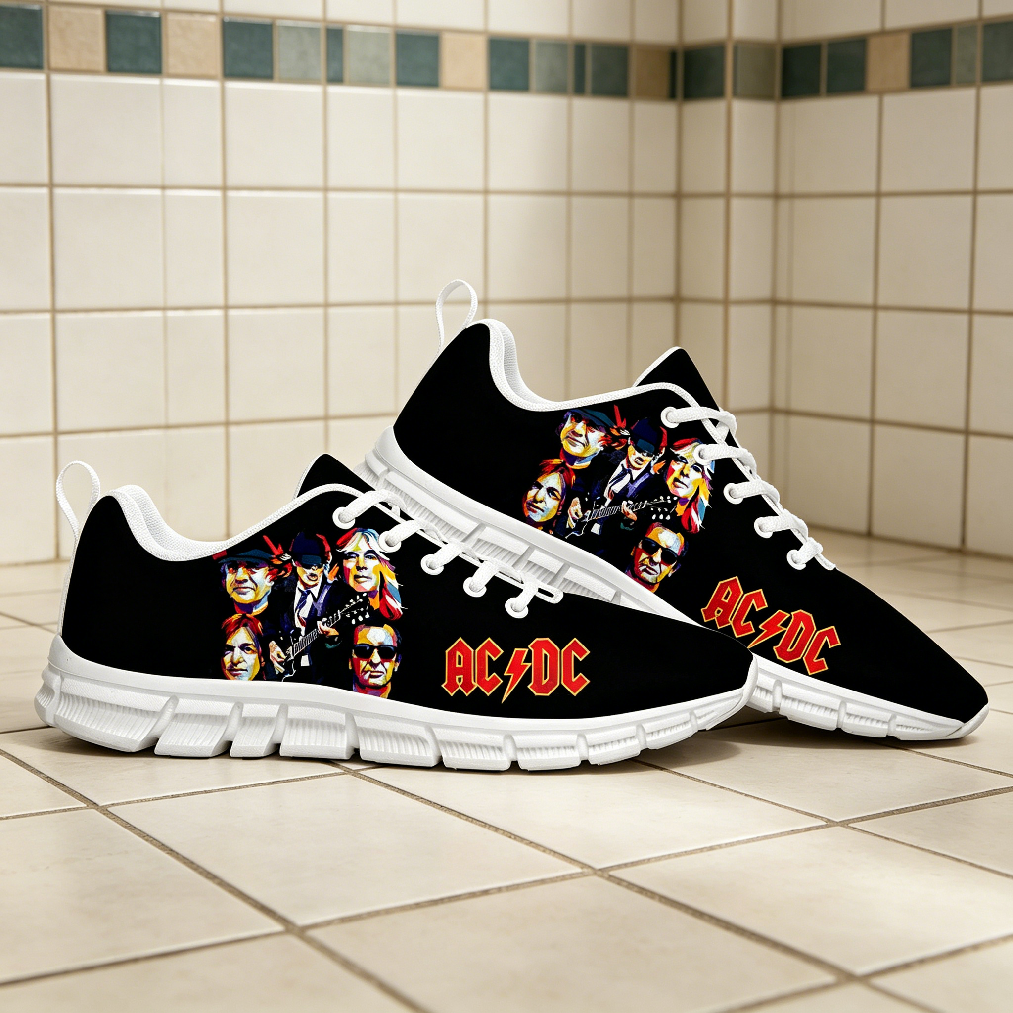 AC/DC Rock Band Retro Print Cu - Men'S Shoes Dc のレビューと価格