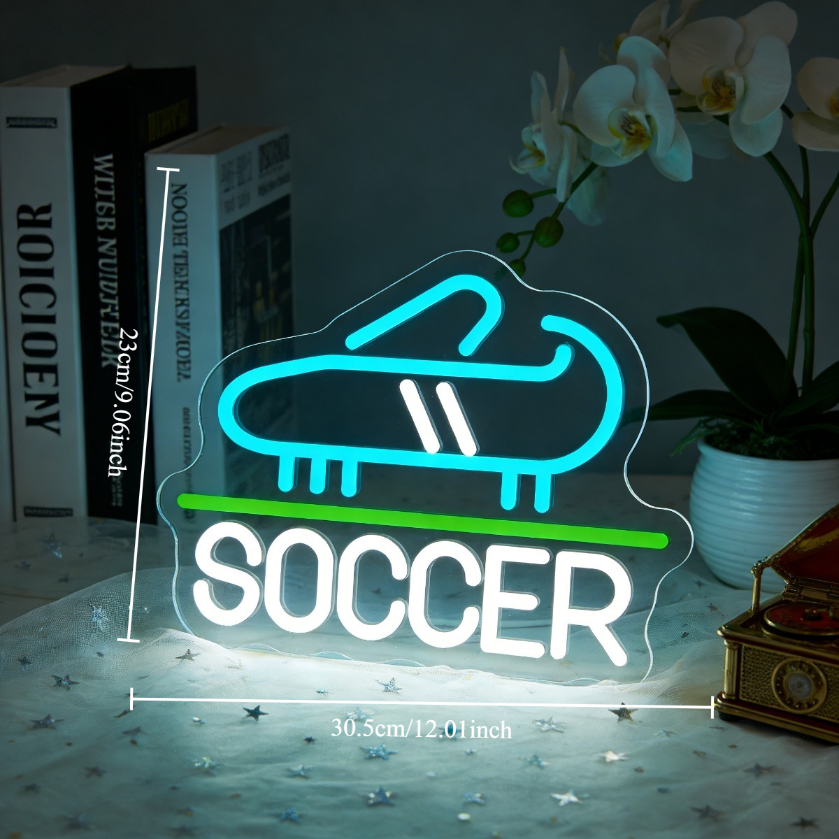 Soccer Shoe Neon Sign LED Nigh - Men'S Shoes Dc のレビューと価格