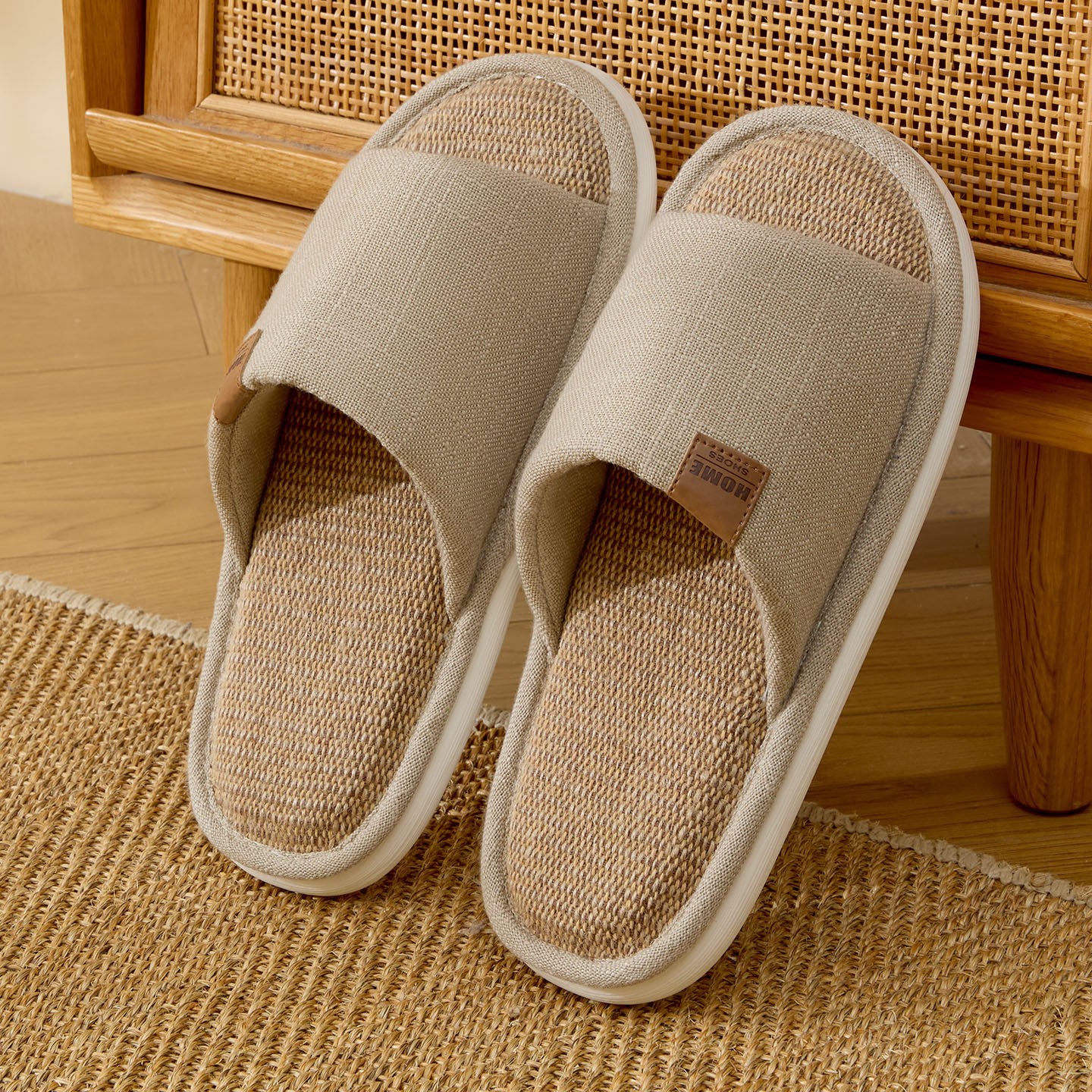 New Linen Women Slippers Comfo - Men'S Shoes With Platform のレビューと価格