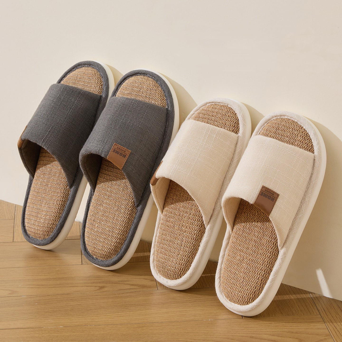 New Linen Women Slippers Comfo - Men'S Shoes With Platform のレビューと価格