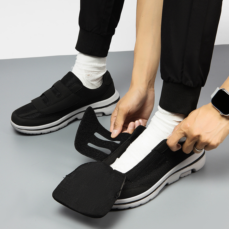 Wide Toe Sneakers For Fat Foot - Men'S Shoes With Velcro のレビューと価格