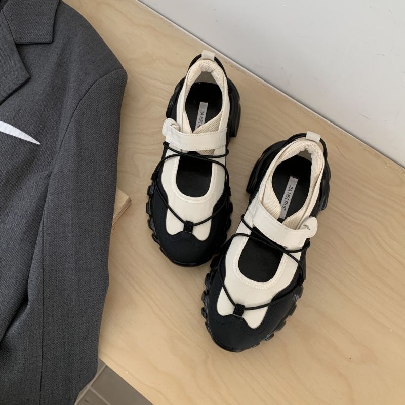 Sporty Chunky Platform Mary Ja - Men'S Shoes With Velcro のレビューと価格