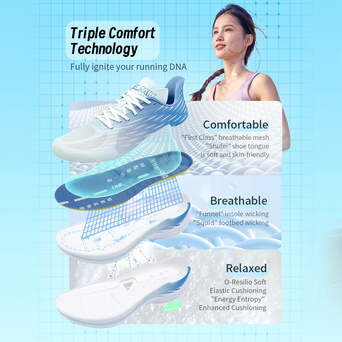 Onemix 2024 New Breathable Spe - Men'S Shoes Half Cut のレビューと価格