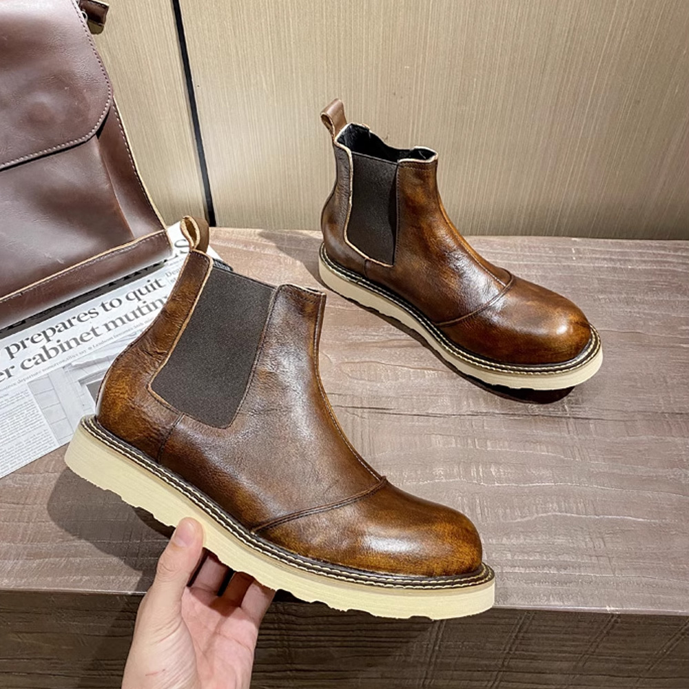 Retro Men's Genuine Leather Ch - Men Shoes Oxford のレビューと価格
