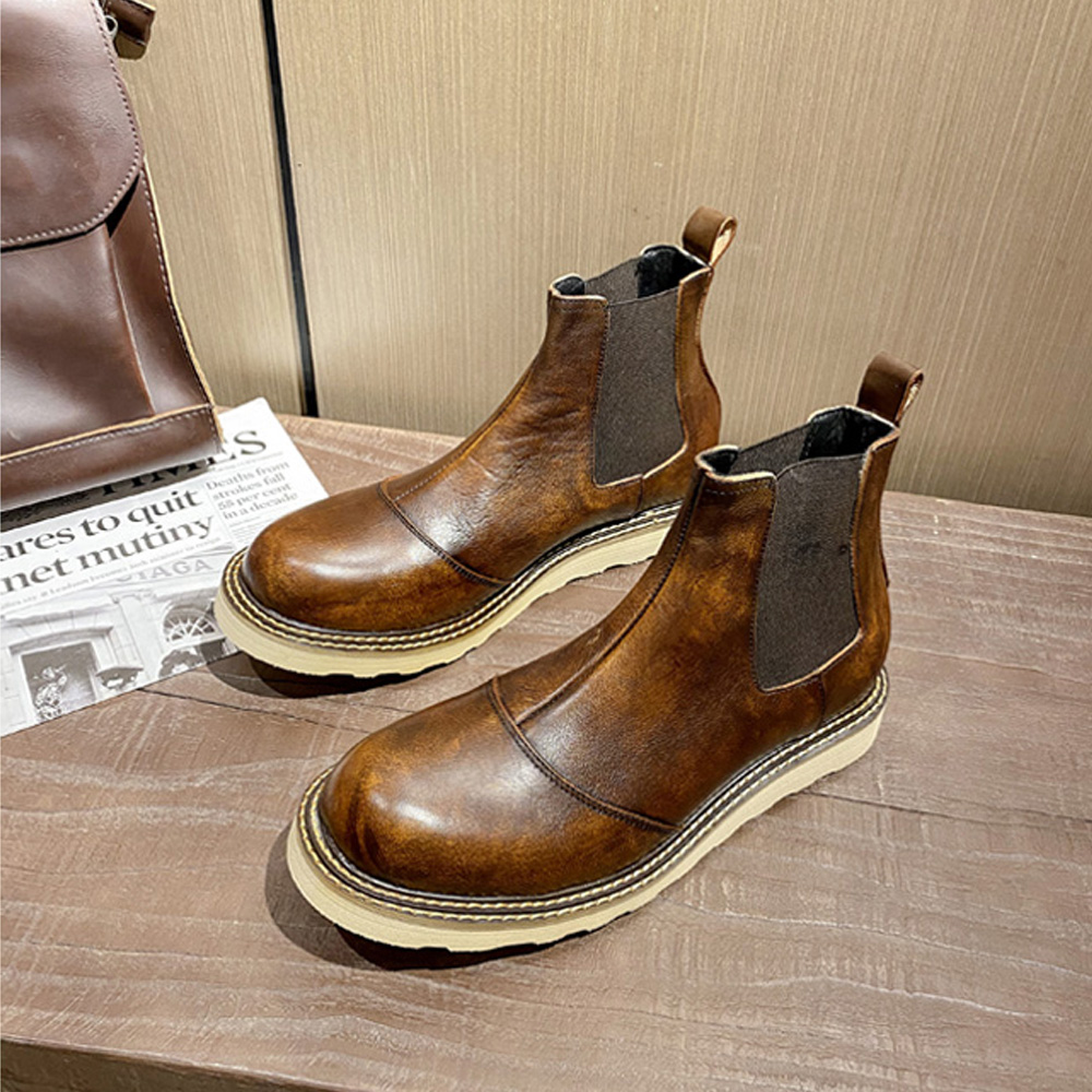 Retro Men's Genuine Leather Ch - Men Shoes Oxford のレビューと価格