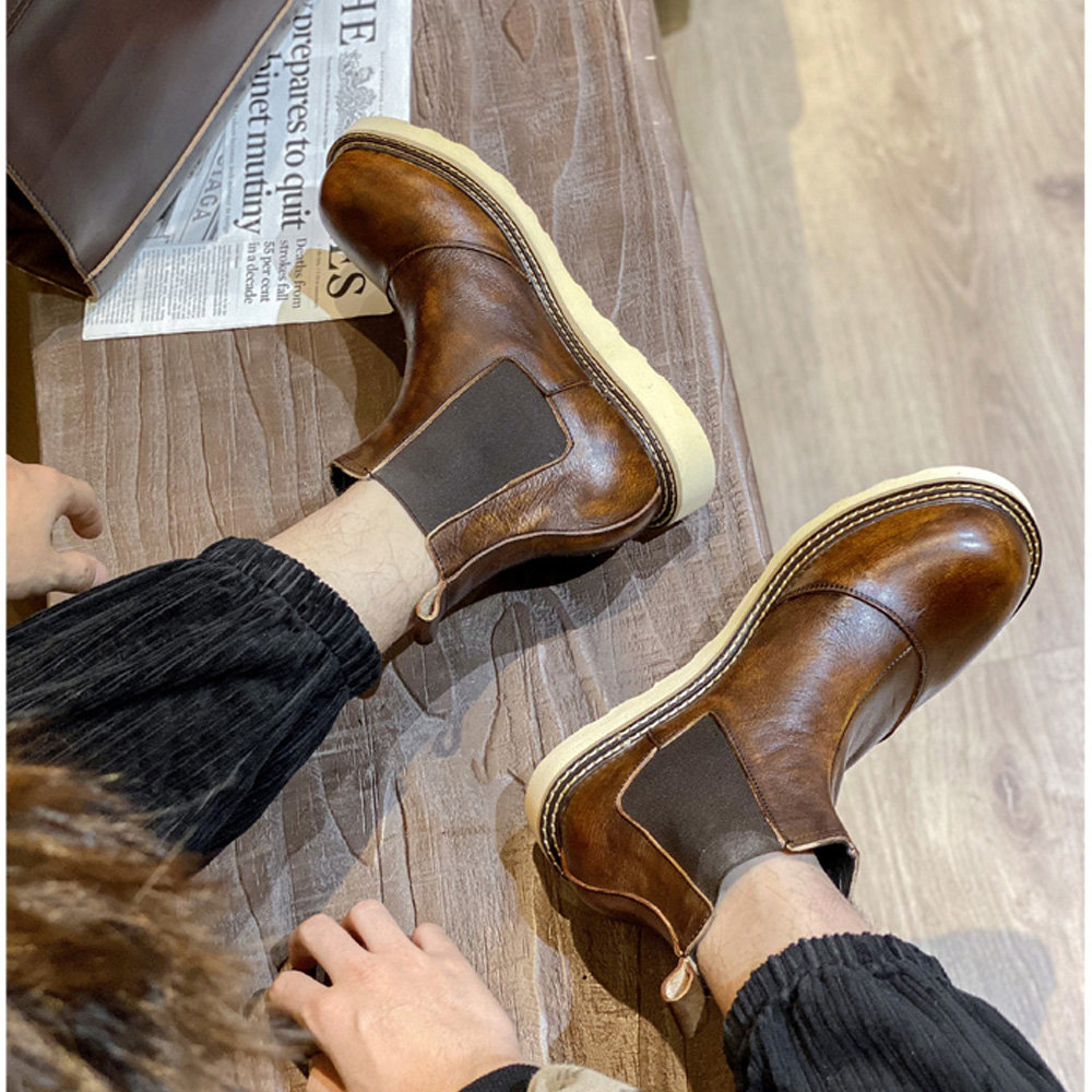 Retro Men's Genuine Leather Ch - Men Shoes Oxford のレビューと価格