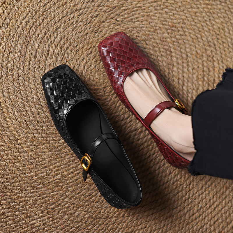 Woven Flat Bottom Mary Jane Wo - Men Shoes Men のレビューと価格