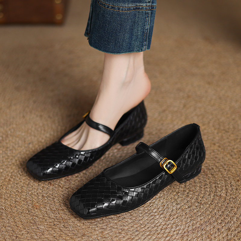 Woven Flat Bottom Mary Jane Wo - Men Shoes Men のレビューと価格