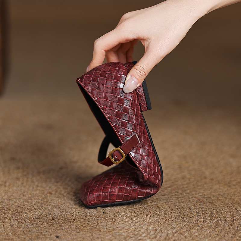 Woven Flat Bottom Mary Jane Wo - Men Shoes Men のレビューと価格