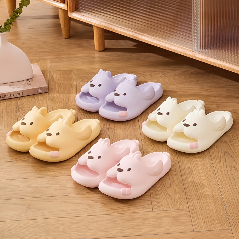 Cute Dog Cartoon Slippers Wome - Men'S Shoes With Platform のレビューと価格