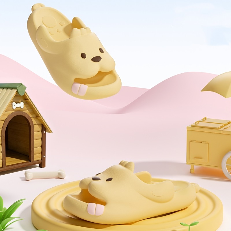 Cute Dog Cartoon Slippers Wome - Men'S Shoes With Platform のレビューと価格