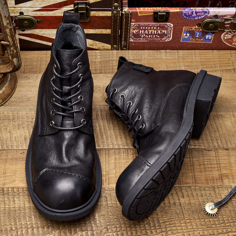 Big-headed Men's Retro Work Bo - Men Shoes Oxford のレビューと価格