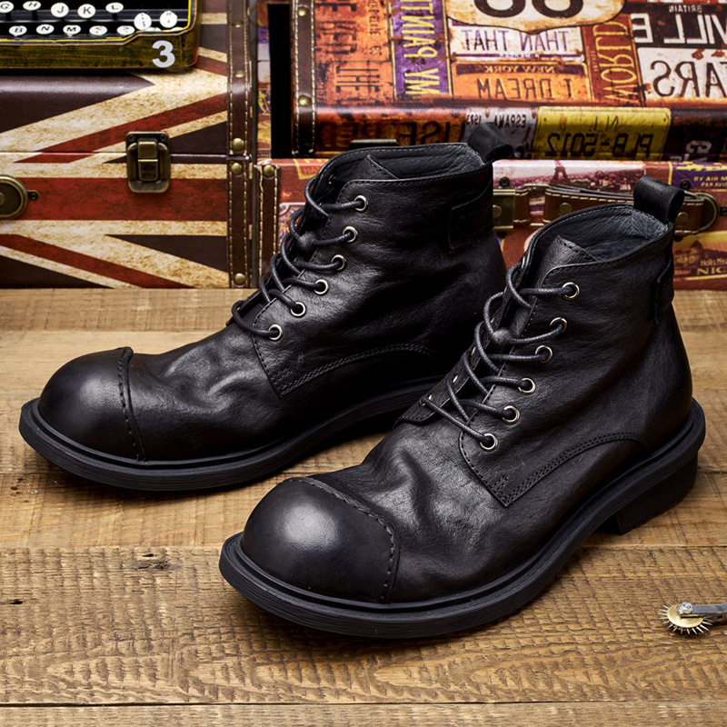Big-headed Men's Retro Work Bo - Men Shoes Oxford のレビューと価格