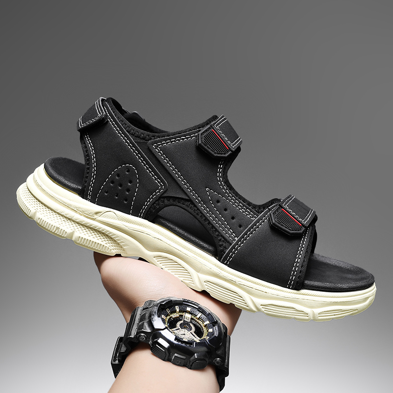 Men's Outdoor Sandals with Adj - Men'S Shoes With Velcro のレビューと価格