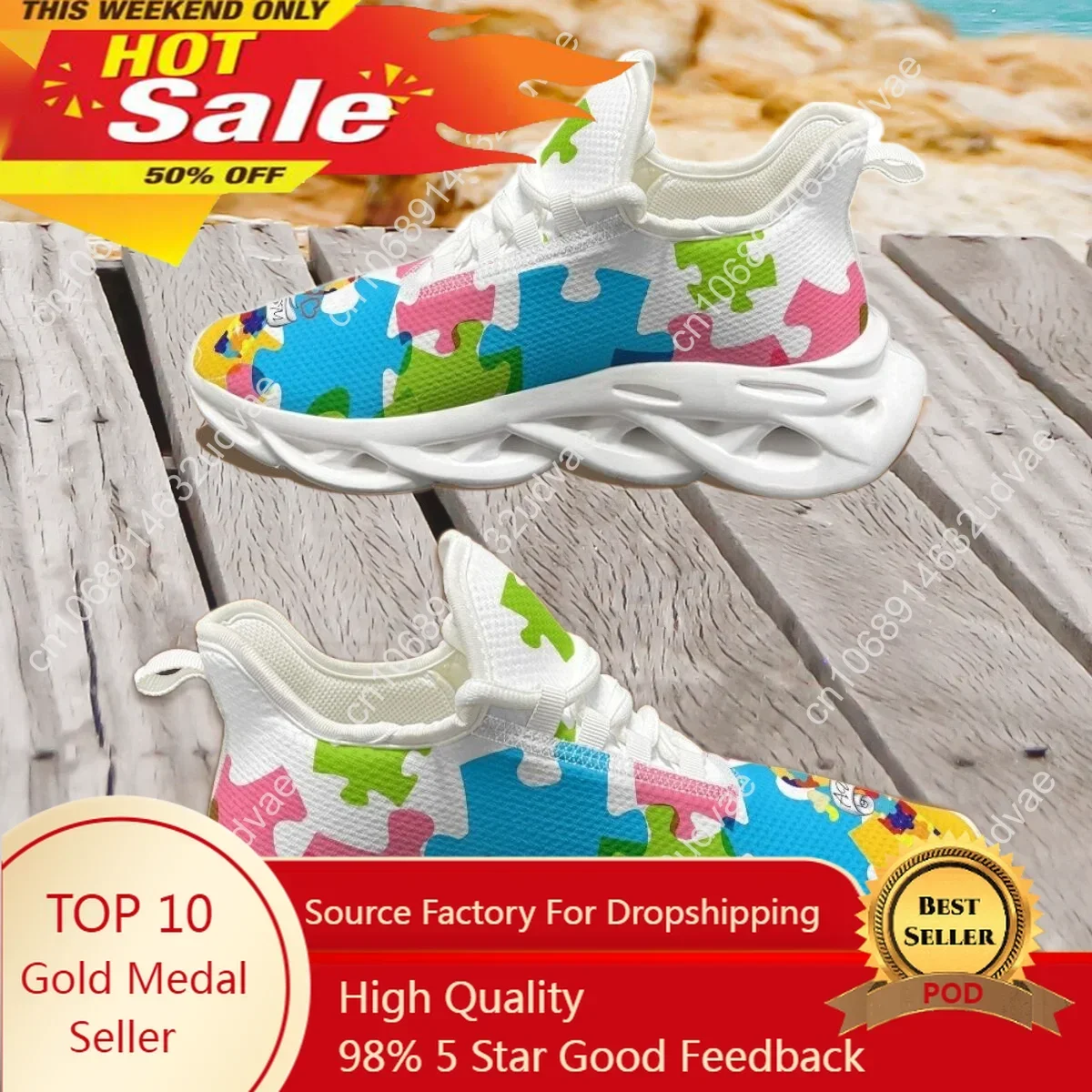 Autism Awareness Sports Runnin - Men'S Shoes With Platform のレビューと価格