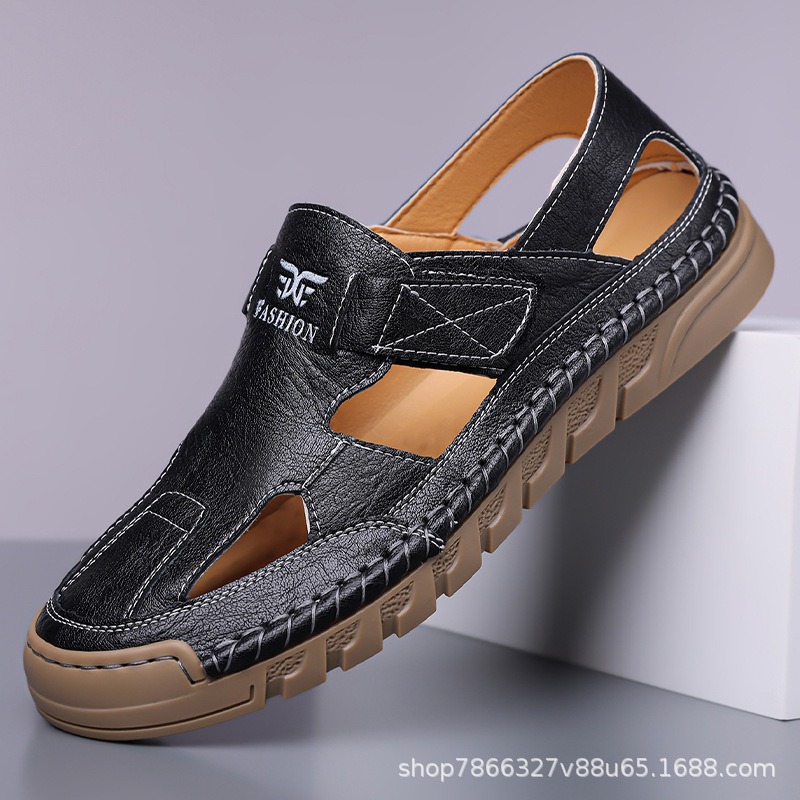 Hole shoes men's summer new ha - Men'S Shoes With Velcro のレビューと価格