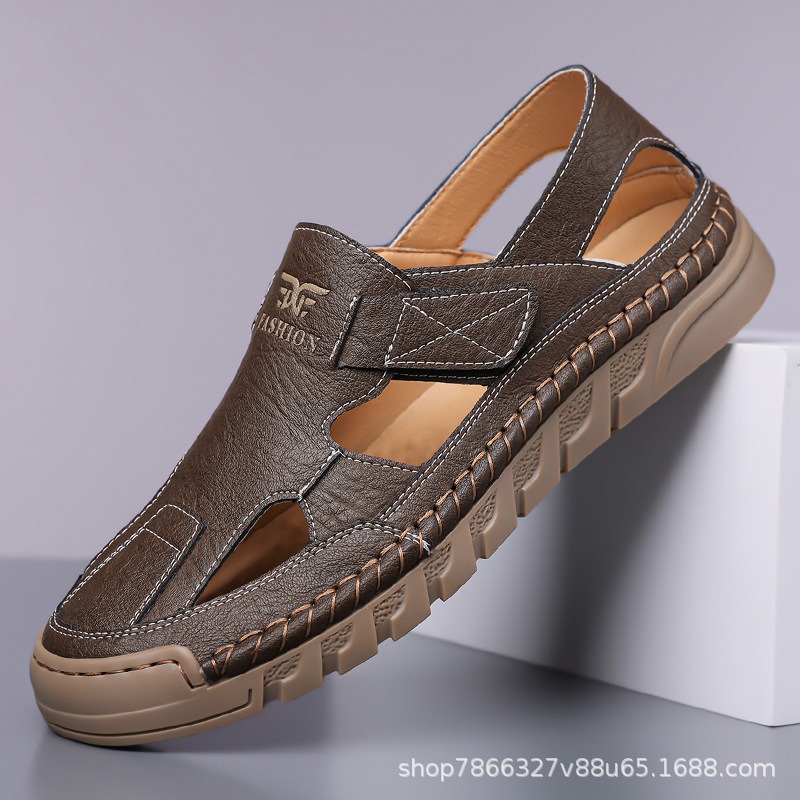 Hole shoes men's summer new ha - Men'S Shoes With Velcro のレビューと価格
