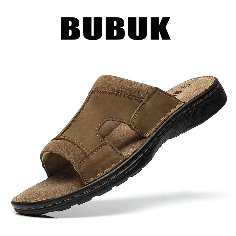 Bubuk Men's Outdoor Slip-On Le - Men Shoes Velcro のレビューと価格