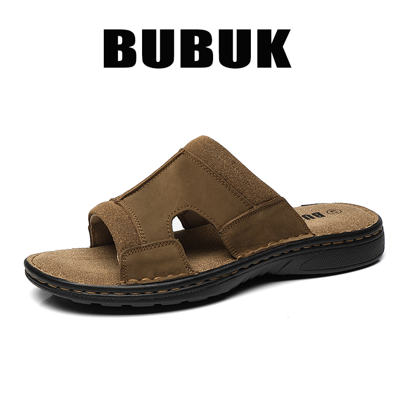 Bubuk Men's Outdoor Slip-On Le - Men Shoes Velcro のレビューと価格