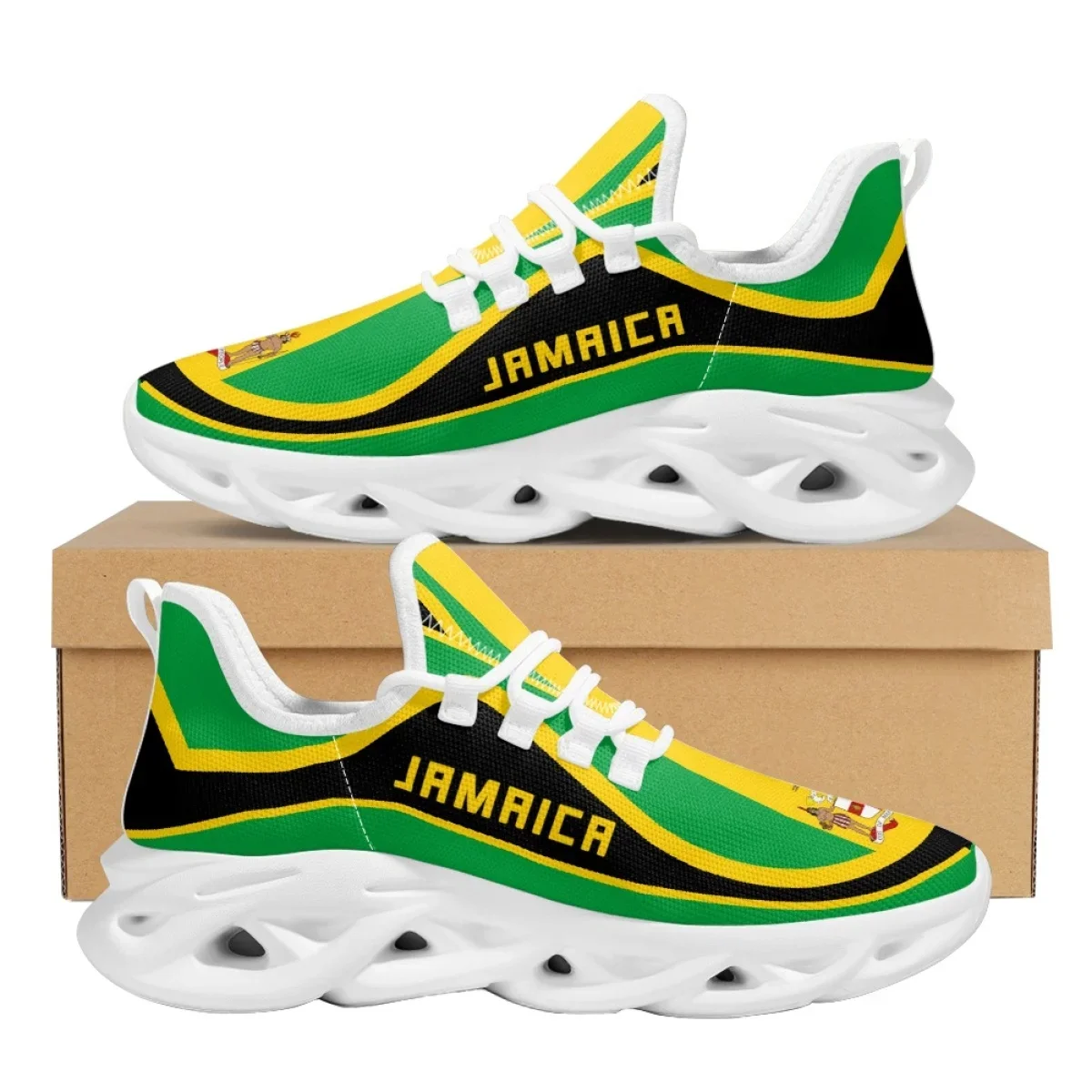 Jamaica Flag Pattern Lightweig - Men Shoes Name のレビューと価格