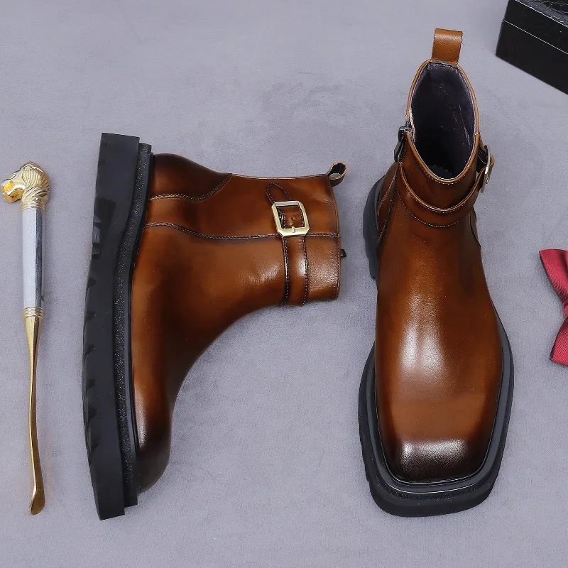 Retro Mens Ankle Oxford Boots  - Men Shoes Oxford のレビューと価格