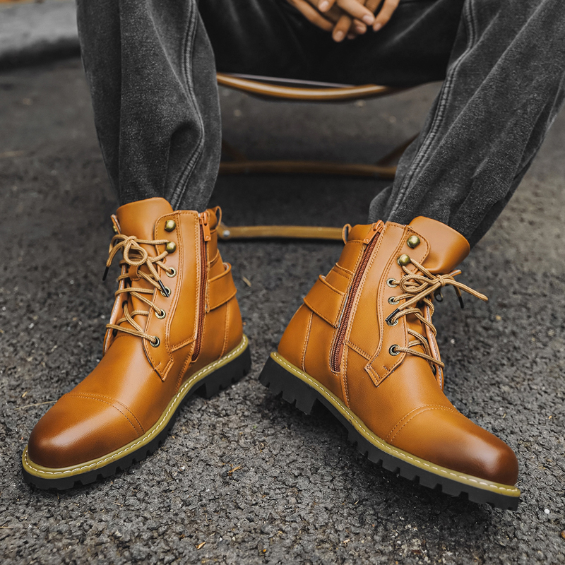Quality Men Leather Boots Meta - Men Shoes Oxford のレビューと価格