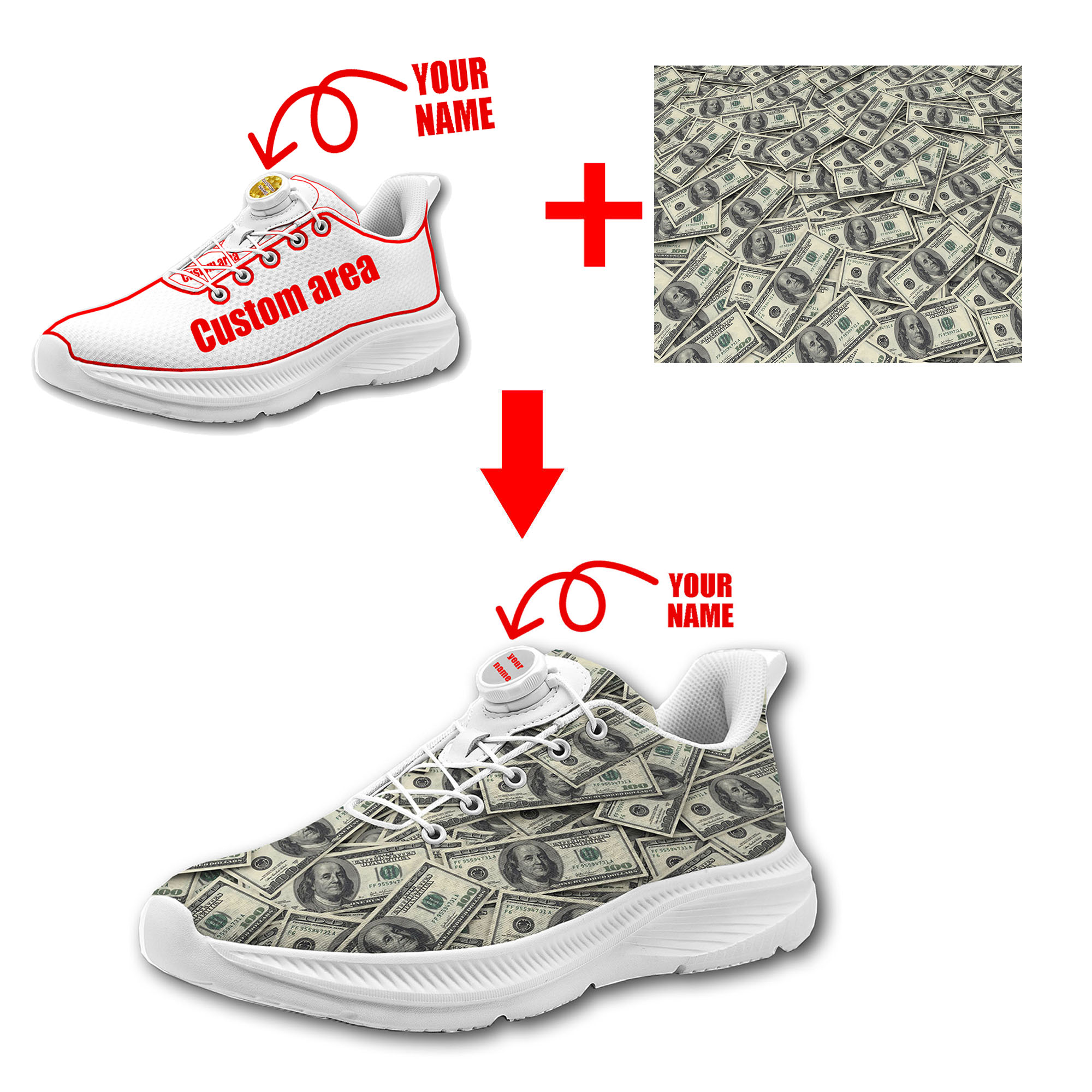 Custom Walking Shoes Men Woman - Men Shoes Name のレビューと価格