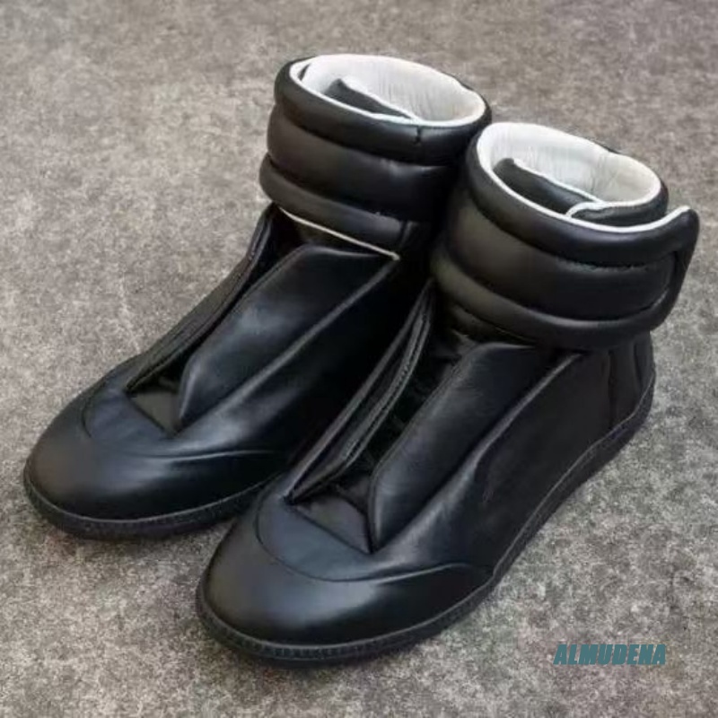 Black Solid Color Men's Casual - Men Shoes Velcro のレビューと価格