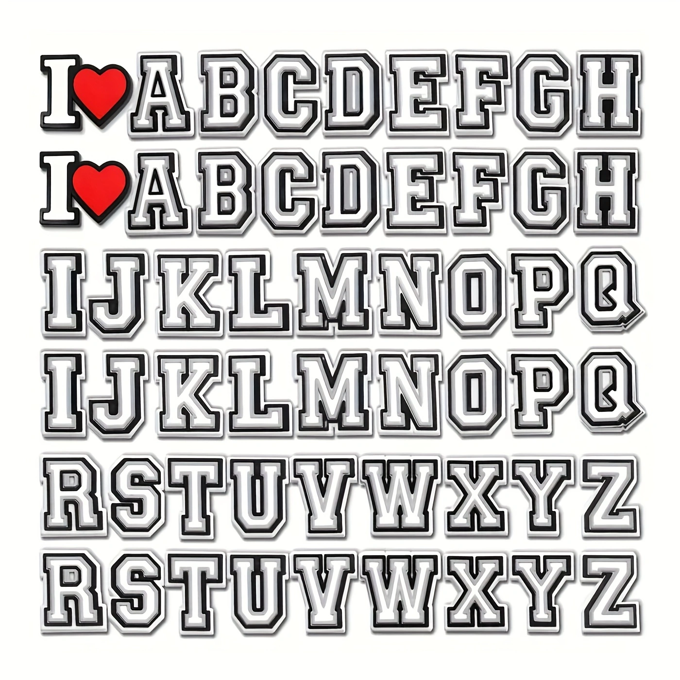54Pcs Alphabet Shoe Charms - S - Men Shoes Variety のレビューと価格