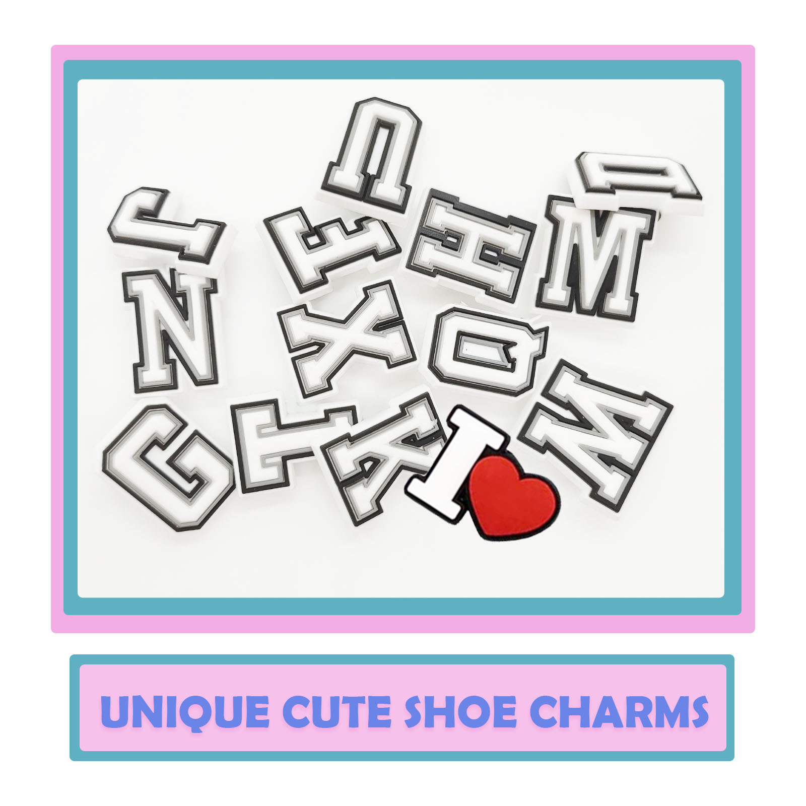 54Pcs Alphabet Shoe Charms - S - Men Shoes Variety のレビューと価格