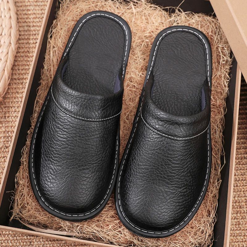 Home Leather Slippers Men and  - Men'S Shoes Size 42 In Us のレビューと価格