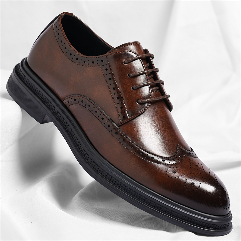 Men's Brogue Leather Shoes Fas - Men Shoes Uk のレビューと価格
